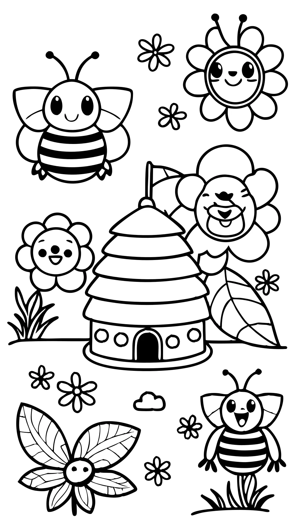 coloriages d’abeilles gratuites